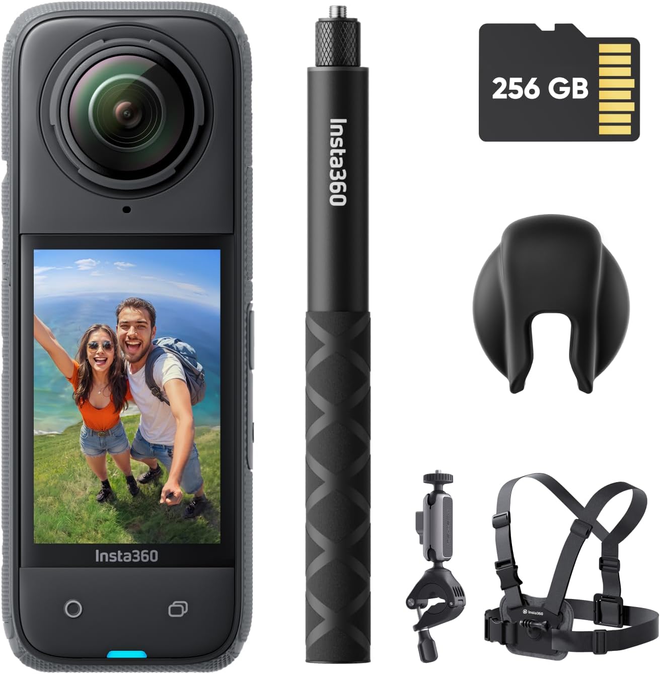 Insta360 X4-8K防水360度アクションカメラ、4K広角動画、見えない自撮り棒効果、rt822