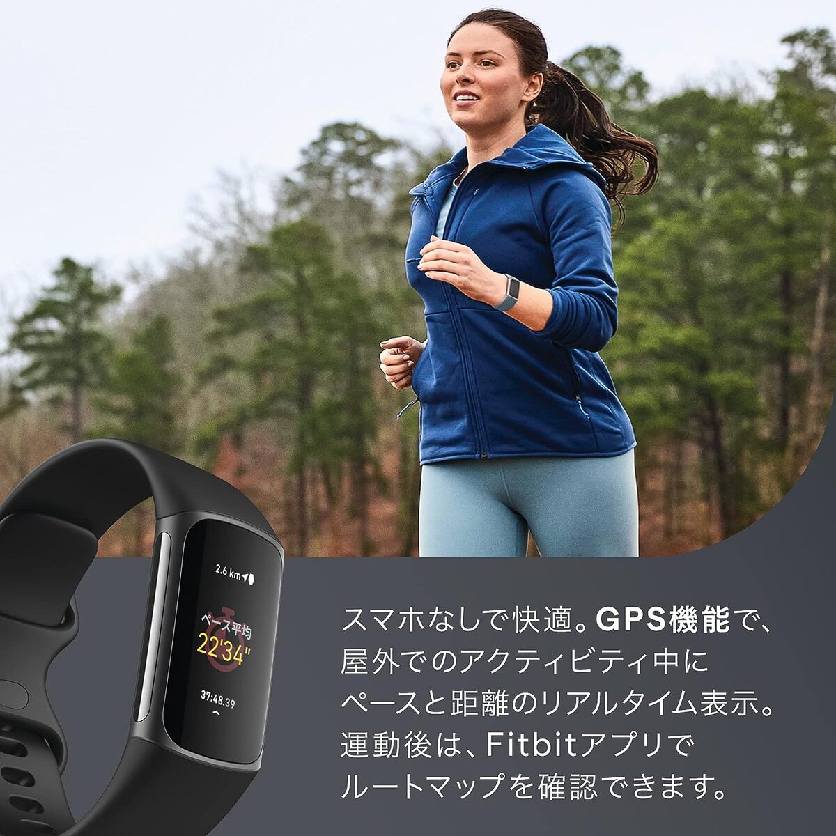 ��Suica�б���Fitbit Charge 5 �ȥ�å��� �֥�å�/����ե����� rt261