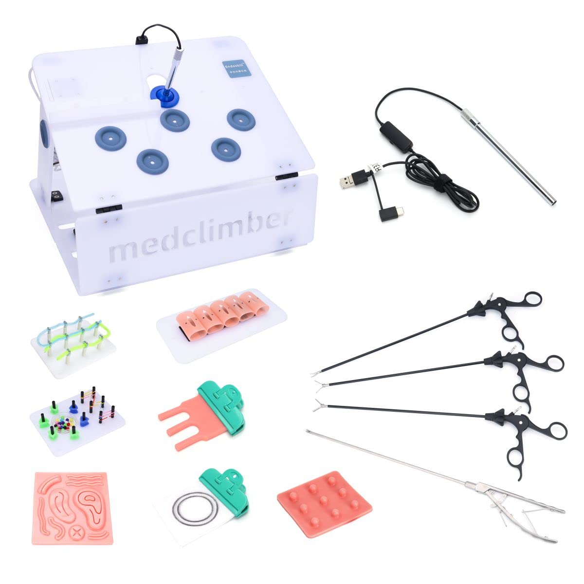 Amazon.co.jp: medtraing 腹腔鏡 縫合練習キット縫合セット HD