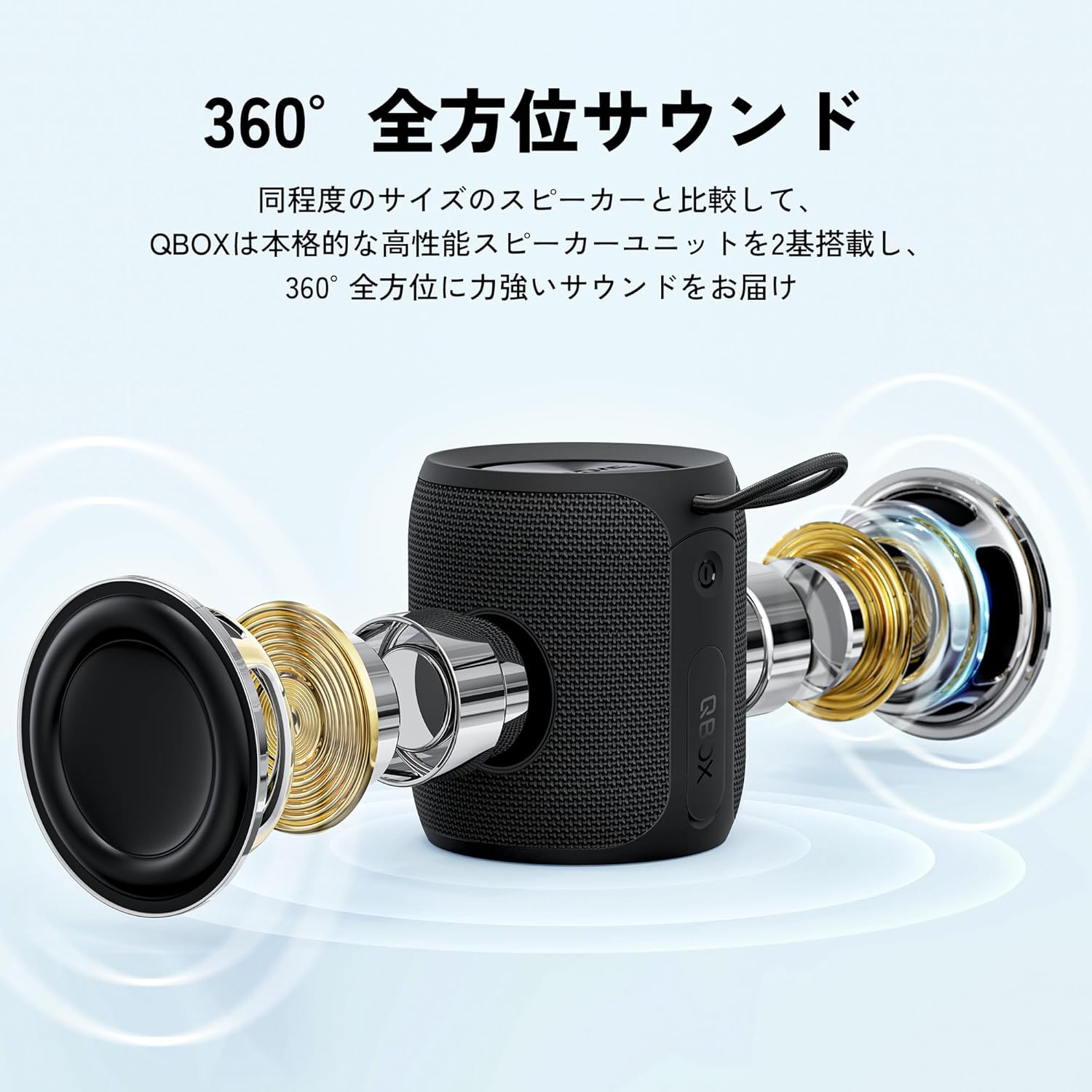 MIATONE Bluetooth スピーカー 360°サウンド 重低音モデル IPX7防水 ワイヤレス お風呂 ブルートゥース スピーカー rt608