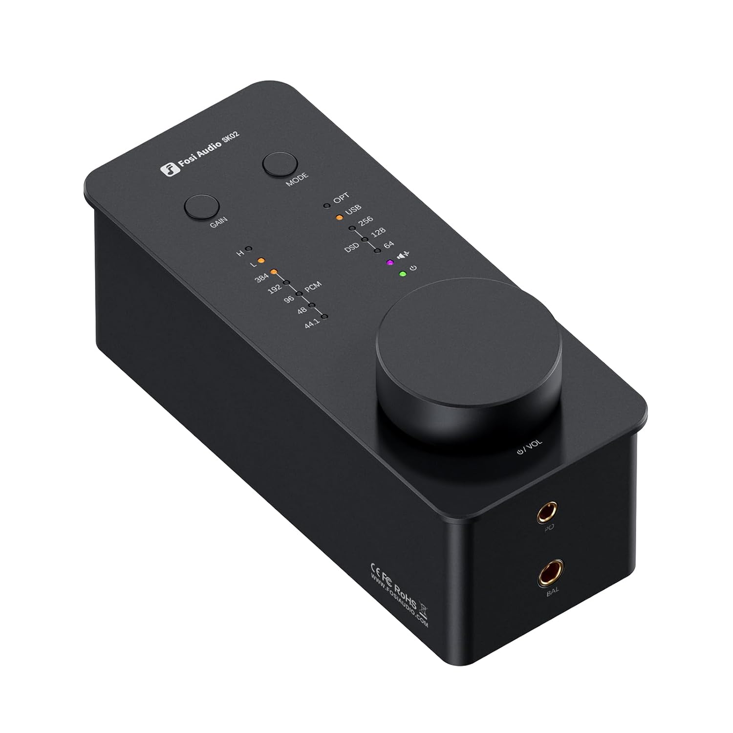 Fosi Audio SK02 DAC アンプ 小型 ヘッドホンアンプ デスクトップ USB C to AUX デジタル アナログオーディオンバータアダプター コンパクト プリアンプ 商品種別：家電＆カメラ商品名：【送料無料】SK02 DAC アンプ 小型 ヘッドホンアンプ デスクトップ USB C to AUX デジタル アナログオーディオンバータアダプター コンパクト プリアンプ ホームオーディオ 家庭用 光入力 3.5mm 4.4mm バランスコンボ 黒 ケーブル/日本語説明書付き製造元：商品番号：SK02色：ブラックコンパクトでパワフル: SK02 は簡約なデザインを採用しており、小型サイズにもかかわらず、強力な機能を誇っています。DSD256 及び PCM 32bit/384kHz の高解像度デコードをサポートし、3.5mm シングルエンド及び 4.4mm バランスヘッドフォン出力をサポートしています。その堅牢なパワーにより、16 ～ 300 Ωのインピーダンス範囲の幅広いヘッドフォンや IEM を簡単に駆動できます。目覚ましいパフォーマンス: ハイエンドのESS SABRE ES9038Q2M DACとSGM8262オペアンプを使用した優れた回路設計により、優れたパラメータが保証され、S/N比は120dBと高く、ノイズフロアはわずか3.7μV、THDは0.001%という低さです。4.4mm バランス出力は 32 Ωで 1100mW という驚異的な出力に達し、優れた高解像度機能とクリアな音質により、あらゆるリスニング体験が並外れた感覚の旅になります。ユーザーフレンドリーな設計: SK02 はドライバーを必要とせず、プラグアンドプレイの利便性を提供します。 大きな多機能ツマミが統合されており、電源オン/オフ、再生/一時停止、音量調整に簡単にアクセスできます。 このユニットには、高/低ゲイン及び入力モードの素早く切り替えボタンが備わっています。 さらに、カラフルなインジケータライトにより、現在の動作モードと曲のサンプリングレートを簡単に識別できます。優れた多用途性: USB 及び光入力をサポートし、パソコン、CD プレーヤー、テレビ、プロジェクターでのデコードに広く適用できます。 ヘッドフォンアンプとして機能するだけでなく、プリアンプとしても機能し、アクティブスピーカーやFosi Audio V3、ZA3、TB10Dアンプなどのアンプ、パッシブスピーカーと組み合わせて、デスクトップリスニング又はホームオーディオシステムを築くこともできます。 5
