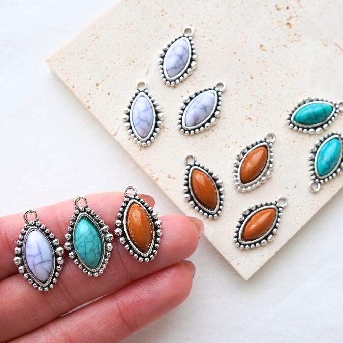 【コンチョ風チャーム/3カラー/5個セット】ハンドメイド 資材 材料 diy DIY ハンドメイドパーツ ピアス制作 ピアスパーツ ハンドメイド資材