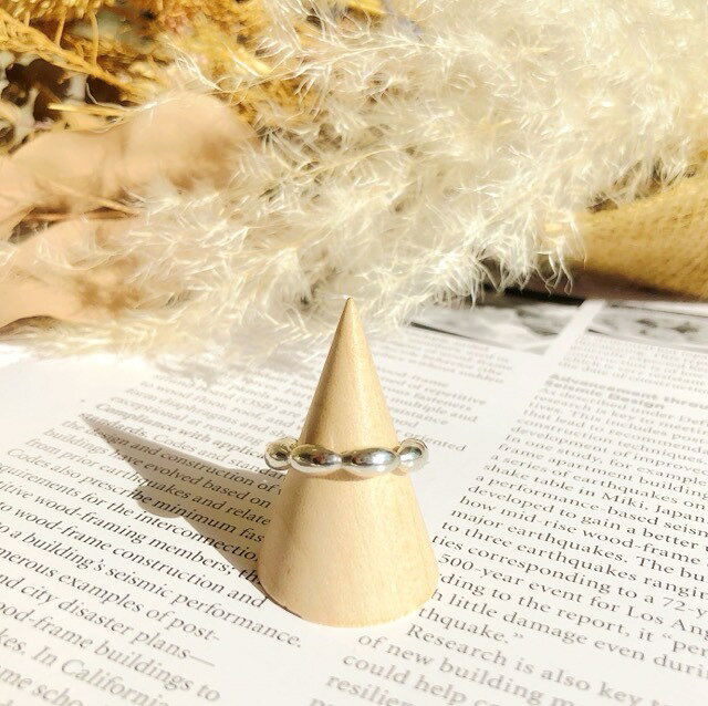 樂天商城 - 【シルバー925リング/ボールチェーンオープンリング】 シルバー/ゴールド 波打ち デイリー使い シンプルリング ボリュームリング レディース ワイドリング 地金リング silver925 sv925