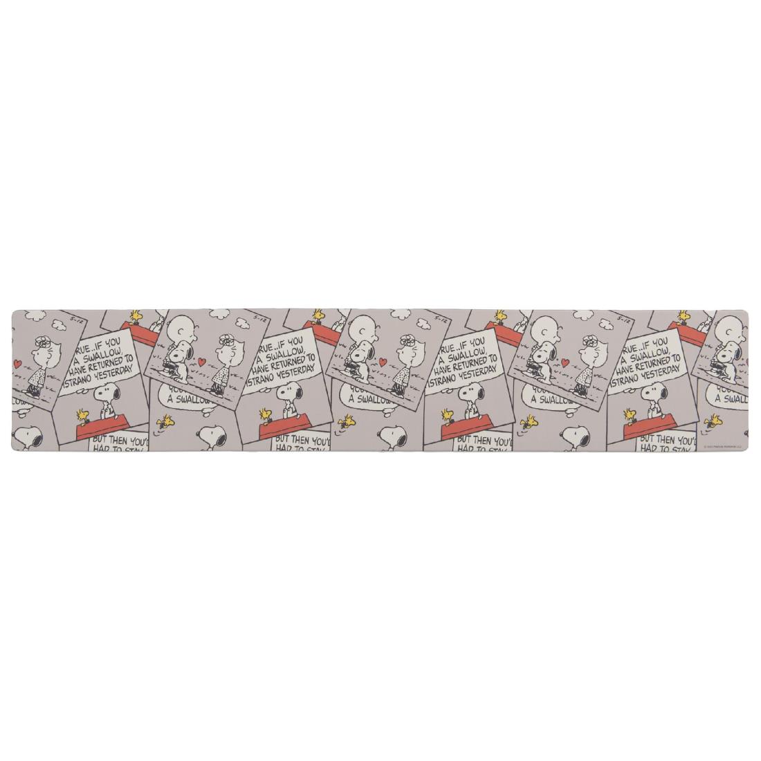 センコー(Senko) スヌーピー キュートコミック 拭ける PVC キッチンマット 約45× 240cm グレー キャラクター snoopy 72063