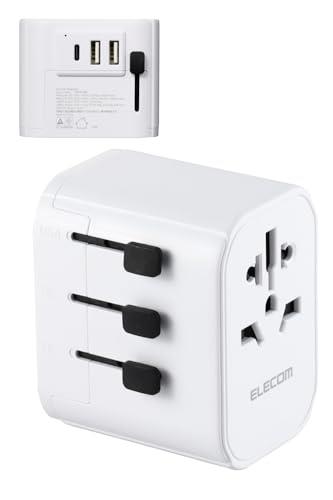 エレコム 海外 変換プラグ A/BF/O/SEタイプ USB Type-C×1 USB-A×2 15W 極性対応 (N極対応) ホワイト ECT-32-15A2CWH エレコム 海外 変換プラグ A/BF/O/SEタイプ USB Type-C×1 USB-A×2 15W 極性対応 (N極対応) ホワイト ECT-32-15A2CWH