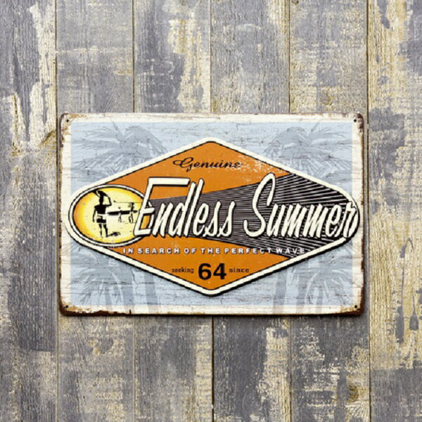 【再入荷】【ENDLESS SUMMER】エンドレスサマー　アンティーク調 ブリキ看板【インテリア・壁掛け】