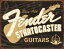 メタルサイン "Fender" フェンダー 看板 32cm×40cm ■ ギター ストラトキャスター 楽器 音楽 壁掛け サイン ショップ ガレージ インテリア ティンサイン ブリキ看板