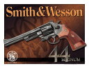 メタルサイン "Smith&Wesson 44MAGNUM" スミス&ウェッソン 44マグナム 看板 41cm×30cm ■ 銃 リボルバー シューティング 壁掛け サイン ショップ ガレージ インテリア ティンサイン ブリキ看板