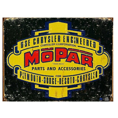 メタルサイン "MOPAR Parts and Accessories" モパー パーツ&アクセサリー 看板 41cm×30cm ■ 自動車 モ..