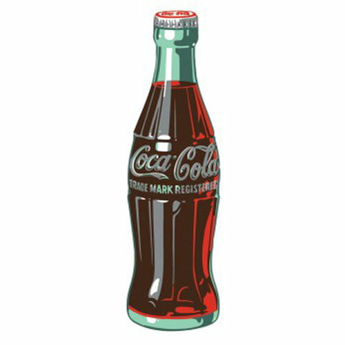 コカコーラ (Coca Cola) エンボス ブリキ 看板 コンツアーボトル ダイカット