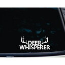 “Deer Whisperer（鹿の達人）” ステッカー ホワイト