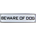 【BEWARE OF DOG】猛犬注意 プラスチックサイン看板