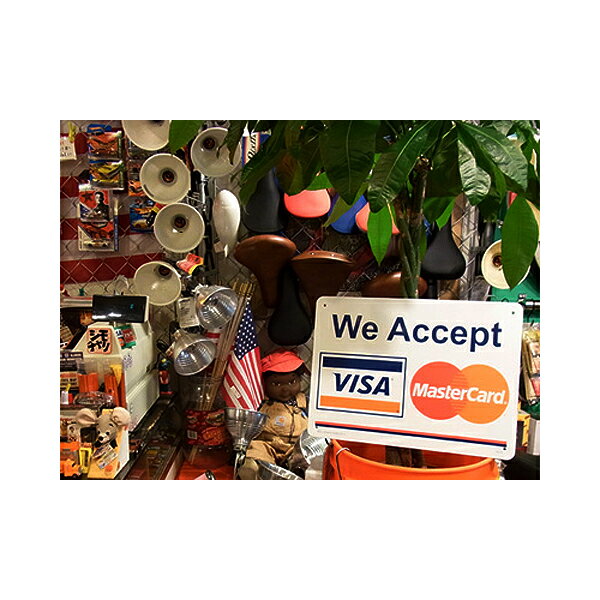 We Accept VISA MasterCard (ビザとマスターカード使用可能) 25.5×35.5cm 