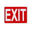 【プラスチックサイン】EXIT (出口) 25.5×35.5cm【看板 サインプレート インテリア 壁掛け】 980円