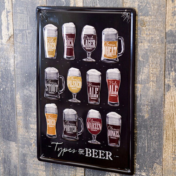 ブリキ 看板 TYPE OF BEER エンボ...の紹介画像2