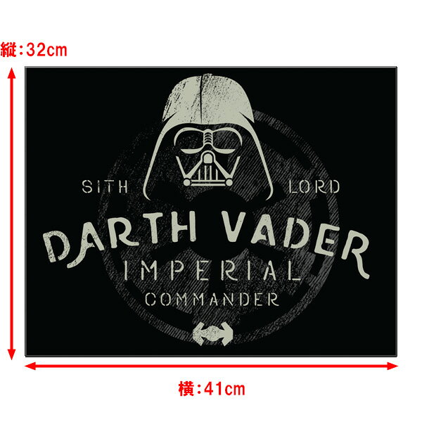 メタルサイン "DARTH VADER IMPERIAL COMMANDER" スターウォーズ ダースベーダー インペリアル コマンダー 看板 縦32cm×横41cm アメリカ製 ■ SF 映画 壁掛け サイン ショップ ガレージ ブリキ看板 [3]