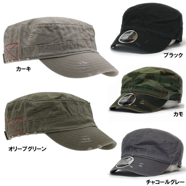 Vintage Year ビンテージイヤー レッドステッチ入り アーミー・カデット・ハット カーキ オリーブグリーン ブラック カモ チャコールグレー ■ 帽子 キャップ ハット ミリタリー アーミーキャデット ヴィンテージイヤー