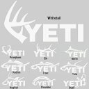 ステッカー YETI ロゴ 切抜きデカール 10種 ■ イエティ シール シカ アウトドア 雑貨 小物 ホワイト