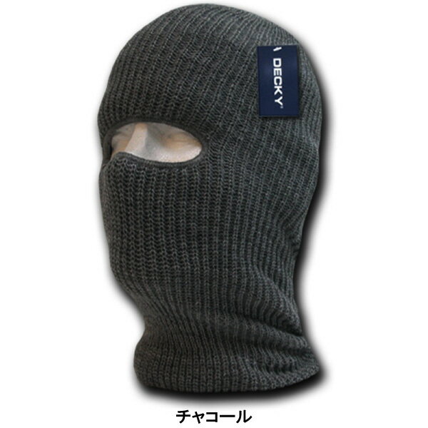 【デッキー】【目出し帽】 ニット バラクラバ メンズ レディース ネイビー チャコール 【DECKY 無地 帽子】