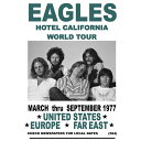 ポスター イーグルス Eagles World Tour 1977 USA Far East ホテルカリフォルニア ワールドツアーコンサート 輸入ポスター 45cm×30cm ■ バンドポスター 雑貨 インテリア