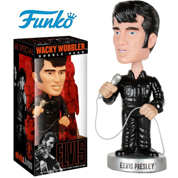 ファンコ エルヴィス プレスリー フィギュア 039 68 SPECIAL 1968年 カムバックスペシャル ボビングヘッド 19cm×7cm ■ Funko Elvis Presley アメリカン雑貨 トイ おもちゃ ロックス 箱付き ディスプレイ エルビス インテリア雑貨 首振り