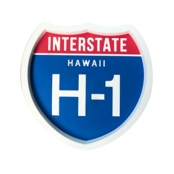 乐天商城 - ラバートレイ HAWAII H-1 14.5cm×15cm ■ 小物入れ ハワイ ロードサイン アメリカン雑貨 収納