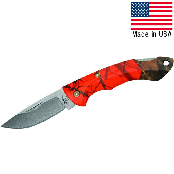 バック ナイブズ ナノ バンタム フォールディング ポケット ナイフ オレンジ カモ柄 Made in USA ■ Buck Knives 折りたたみナイフ アウトドア キャンプ 釣り フィッシング