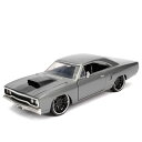 ミニカー JADATOYS ワイルドスピードダイキャストカー DOM's PLYMOUTH ROAD RUNNER GRAY 1/24スケール メタリックグレー×ブラック ■ プリモス ロードランナー トイカー おもちゃ 車 アメ車