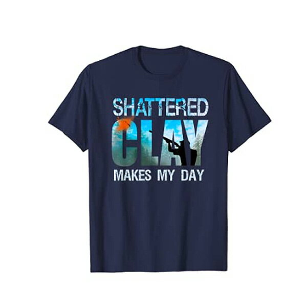 乐天商城 - クレー射撃 半袖 Tシャツ Mサイズ ネイビー ■ メンズ ロゴ アパレル シューティング ショットガン