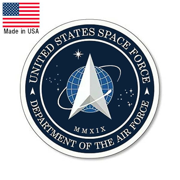 ステッカー スペースフォース デカール 直径10cm ■ SPACE FORCE 米軍 宇宙軍 ミリタリー シール アメリカ製