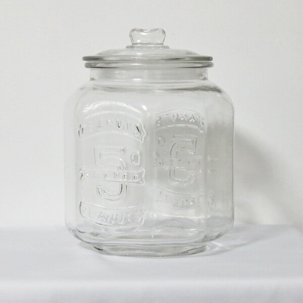 Rakuten - ガラス製 キャンディポット ピーナッツジャー パッキン付き 容量約7L ■ 保存容器 ガラス瓶 ジャー 保存瓶 容器