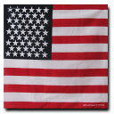 アメリカ国旗 バンダナ 縦55cm 横55cm 米国 星条旗 USA 綿100％ コットン メンズ レディース