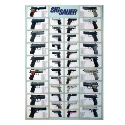 ポスター シグ・ザウエル ガンコレクション "SIG SAUER" 輸入ポスター 88cm×60cm ■ ピストル 銃 シューティング インテリア