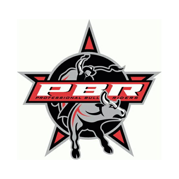 【ステッカー シール】PBR Professional... ロデオ カウボーイ ロゴ デカール 約12cm×12.5cm【牛 ブルライダー 雑貨 サイン カーステッカー】