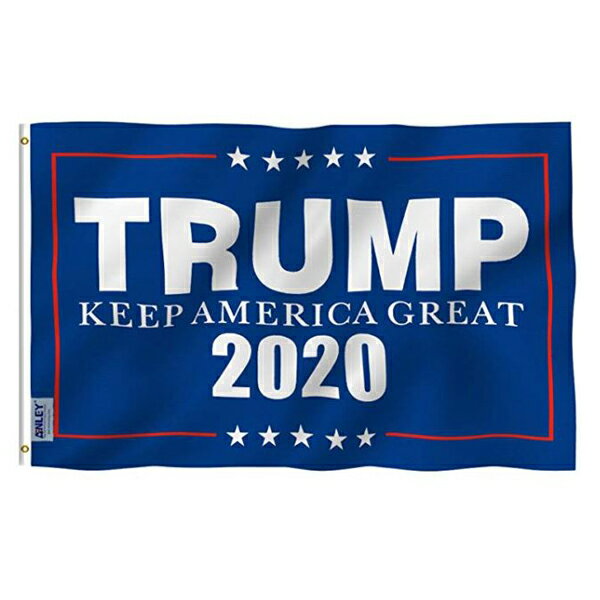 【フラッグ】トランプ大統領 TRUMP 2020 KEEP AMERICA GREAT ブルー UV加工 91cm×152cm【ドナルド・トランプ 旗 米国 USA 雑貨 インテリア】