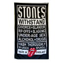 【フラッグ】Rolling Stones（ローリングストーンズ） ロゴ フラッグ 縦長 ブラック 屋内 屋外用 154cm×89cm 【flag ロック ガレージ インテリア ショップ 旗 バナー 】