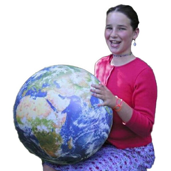 アースボール 直径16インチ(約40cm) 地球型ビニールボール 蛍光 ■ グローインザダーク 地球儀 風船 雑貨 教材 NASA トイ おもちゃ キッズ ◇ クリスマス プレゼント