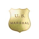 U.S. MARSHAL（連邦保安官）エンブレム レプリカ バッジ 6cm×5.5cm ゴールド ■ アメリカン denix 雑貨 小物 コスプレ ハロウィン ハロウィーン