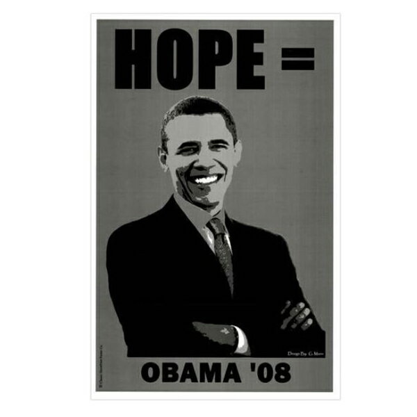 ڥݥۥХ饯Х  HOPE = OBAMA '08 43cm28cmBarack Obama ץ쥸ǥ ꥫ  ƥꥢ ֥å ۥ磻 Υ