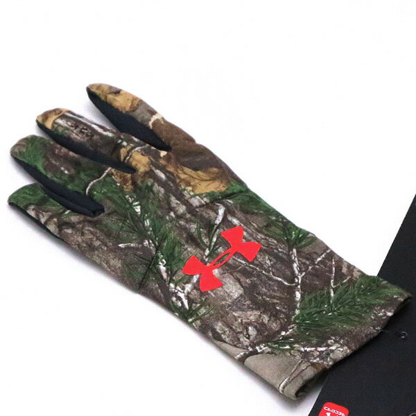 【アンダーアーマー】【手袋】リアルツリー エクストラ カモフラージュ柄 グローブ レディース Lサイズ【UNDER ARMOUR REALTREE 防寒 カモ柄 迷彩 防臭】