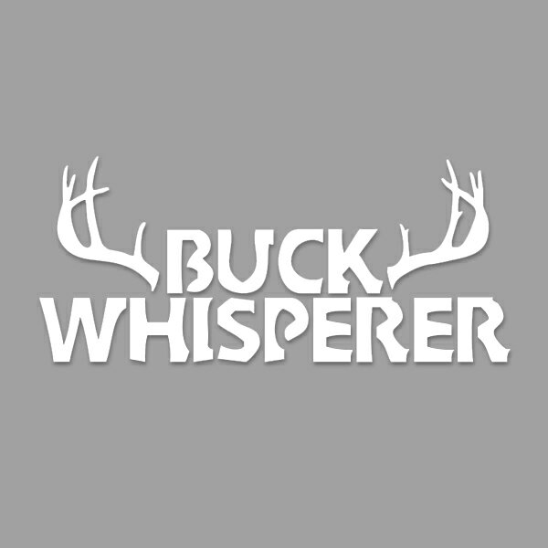 BUCK WHISPERER 雄ジカの達人 約9cm×約20cm 切り抜きデカール