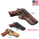 【リレントレス タクティカル】【ホルスター】1911(ガバメント)用 IWB レザーホルスター ブラウン ブラック オーク 右利き用【RELENTLESS TACTICAL 実物用 サバゲー アメリカ製】