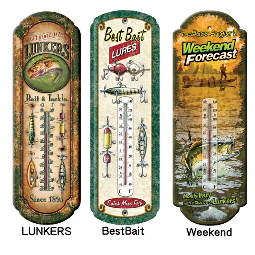 【ブリキ 温度計】 LUNKERS Best Bait Weekend サーモメーター【BASS バス 釣り フィッシング 魚 雑貨 インテリア】 【ブリキ 温度計】 LUNKERS Best Bait Weekend サーモメーター【BASS バス 釣り フィッシング 魚 雑貨 インテリア】