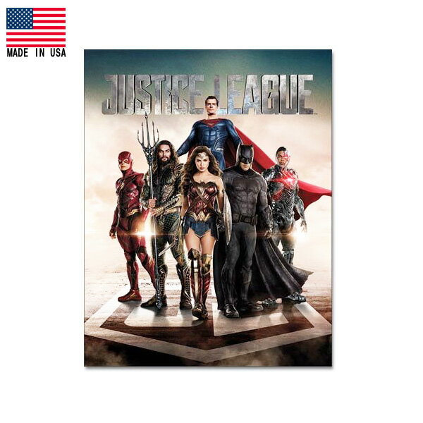 ジャスティス リーグ メタルサイン 壁掛け 40.5×31.5cm 米国製 ■ justice League DCコミック ヒーロー アメコミ 映画 サインプレート ブリキ看板 ティンサイン 角型