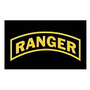 フラッグ RANGER レンジャー 米陸軍 US アーミー ロゴ フラッグ ブラック×イエロー 屋内 屋外用 91cm×152cm ■ 米軍 アメリカ US ARMY FLAG ミリタリー 旗 バナー ガレージ