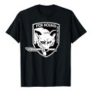 FOX HOUND ロゴ メンズ Tシャツ 半袖 ブラック S Mサイズ ■ フォックスハウンド メタルギア METAL GEAR ゲーム ミリタリー アパレル