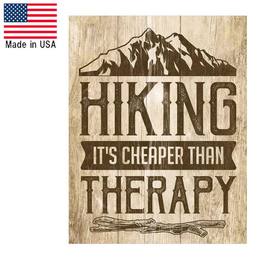 メタルサイン "HIKING THERAPY" ハイキング セラピー 縦40.5cm×横31.5cm ■ 山登り 登山 壁掛け インテリア 雑貨 ガレージ ブリキ看板 店舗ディスプレイ アメリカ製 メタルサイン "HIKING THERAPY" ハイキング セラピー 縦40.5cm×横31.5cm ■ 山登り 登山 壁掛け インテリア 雑貨 ガレージ ブリキ看板 店舗ディスプレイ アメリカ製