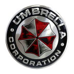 バイオハザード UMBRELLA CORPORATION アンブレラ コーポレーション 3D ロゴ カーエンブレム メタルエンブレム 直径7.5cm 貼り付けタイプ ■ 丸形 円形 車 カー用品 パーツ カスタム