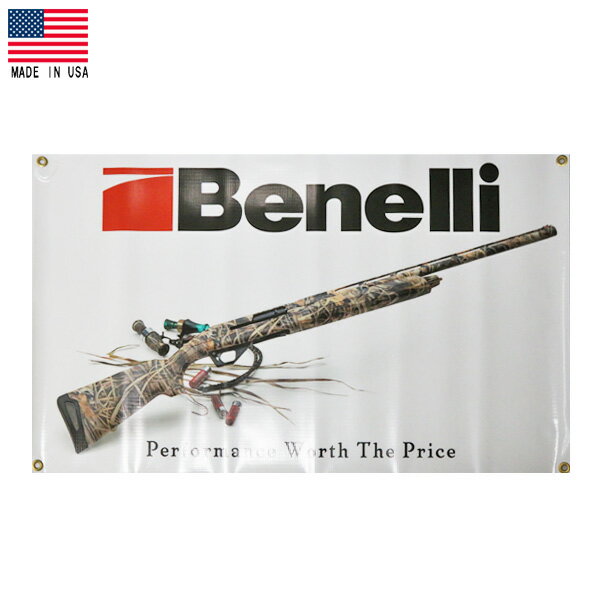フラッグ Benelli ベネリ 縦54cm×横92cm アメリカ製 ■ ショットガン ライフル ミリタリー 旗 インテリア