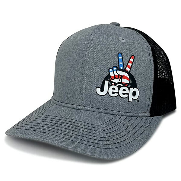 Rakuten - ジープ Jeep 星条旗 ピース ロゴ メッシュキャップ ■ 帽子 野球帽 メンズ 車 アメリカ国旗